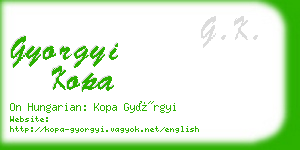 gyorgyi kopa business card